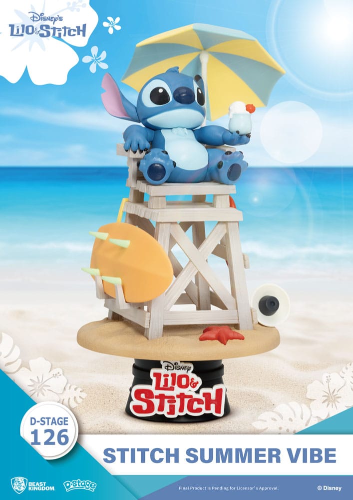 Disney D-Stage PVC Diorama Stitch Summer Vibe 16 cm - New Wave
