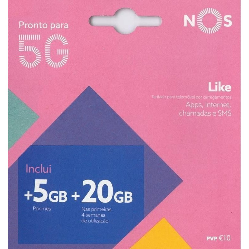 Cartão NOS Like - New Wave