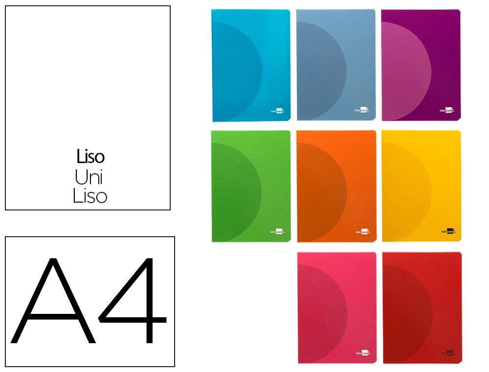 Caderno Capa Plástico A4 Liso