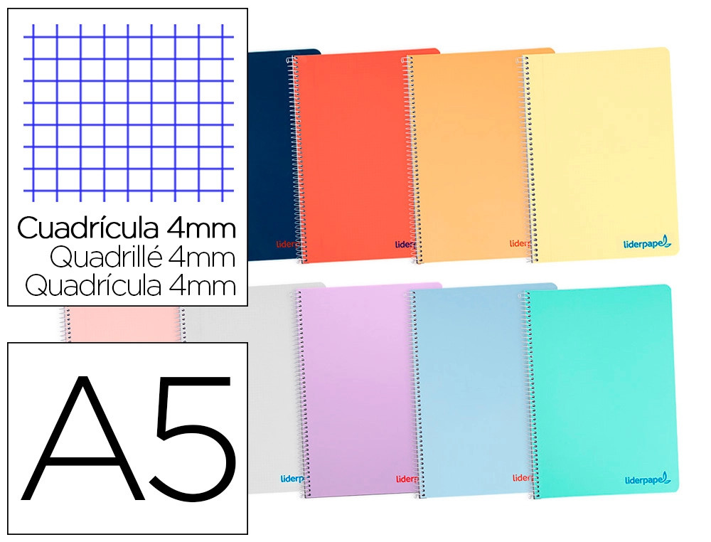 Caderno Espiral Wonder Capa Plastica Quadriculado A5