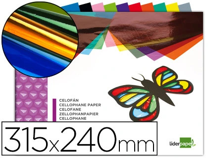Papel Celofane Liderpapel 50x70cm 10 Folhas Sortidas - New Wave