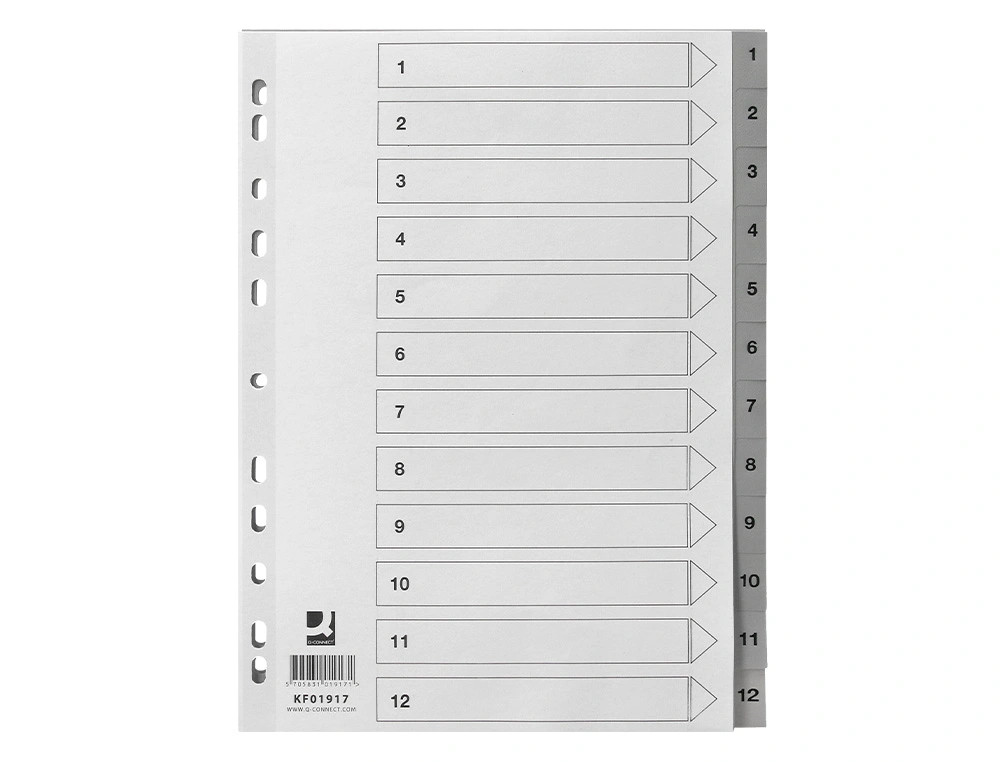 Separadores Q-Connect Numerados 12