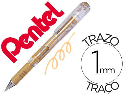 Roller Pentel Gel Dourada 1mm