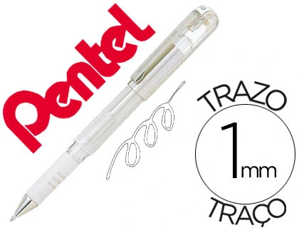 Roller Pentel Gel Branco 1mm