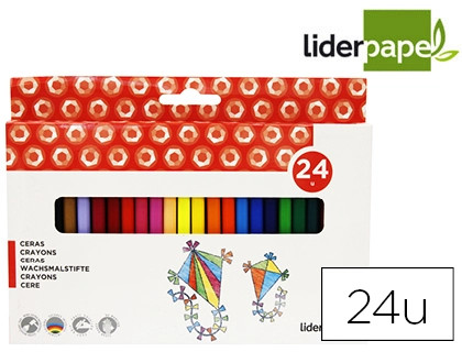 Lápis de Cera Liderpapel 24 - New Wave