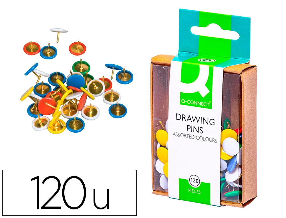 Pioneses Q-Connect Coloridos 120