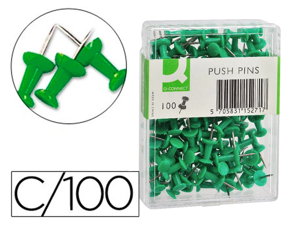 Alfinetes Verdes 100unds